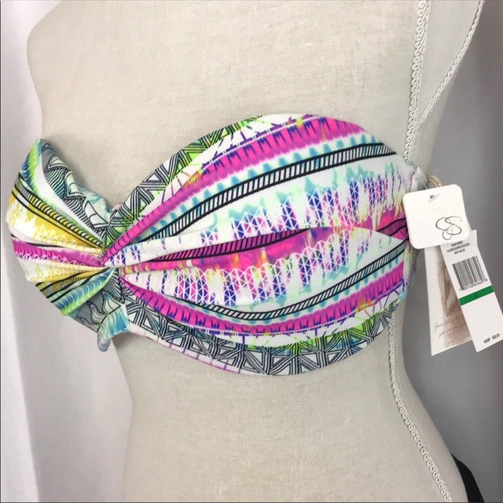 NWT Jessica Simpson underwire bandeau bikini top